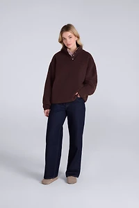 Billie Womens Boucle Popper Fleece