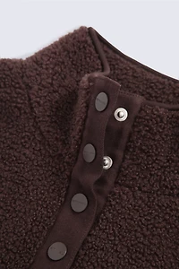 Billie Womens Boucle Popper Fleece