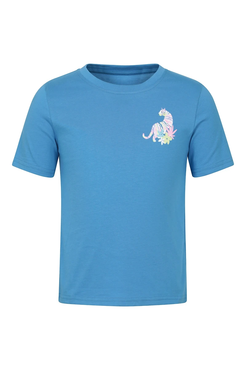 Floral Tiger Kids Short Sleeve Tee