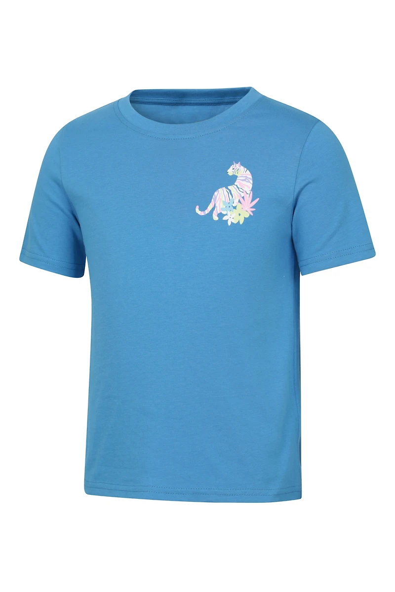 Floral Tiger Kids Short Sleeve Tee
