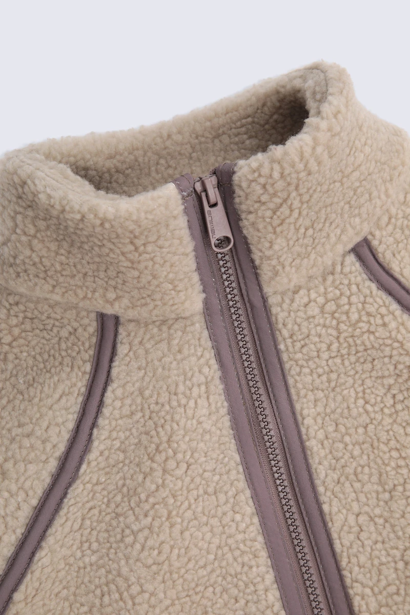 Bonnie Womens Trim Borg Jacket