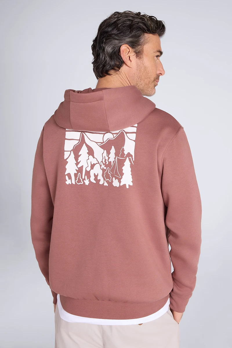 Mountain Badge Graphic Mens Hoodie
