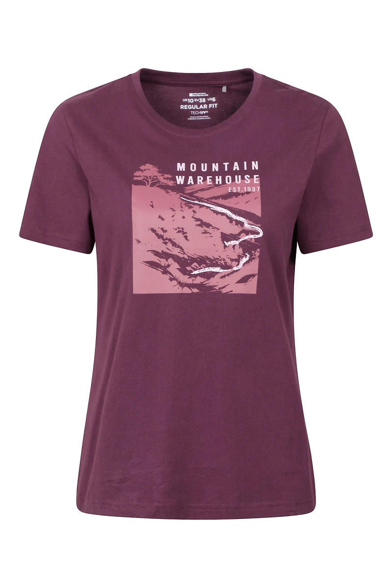 Printed Womens Winding Trek T-Shirt