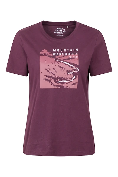 Printed Womens Winding Trek T-Shirt