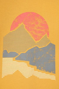 Printed Womens Mountain Sunset T-Shirt