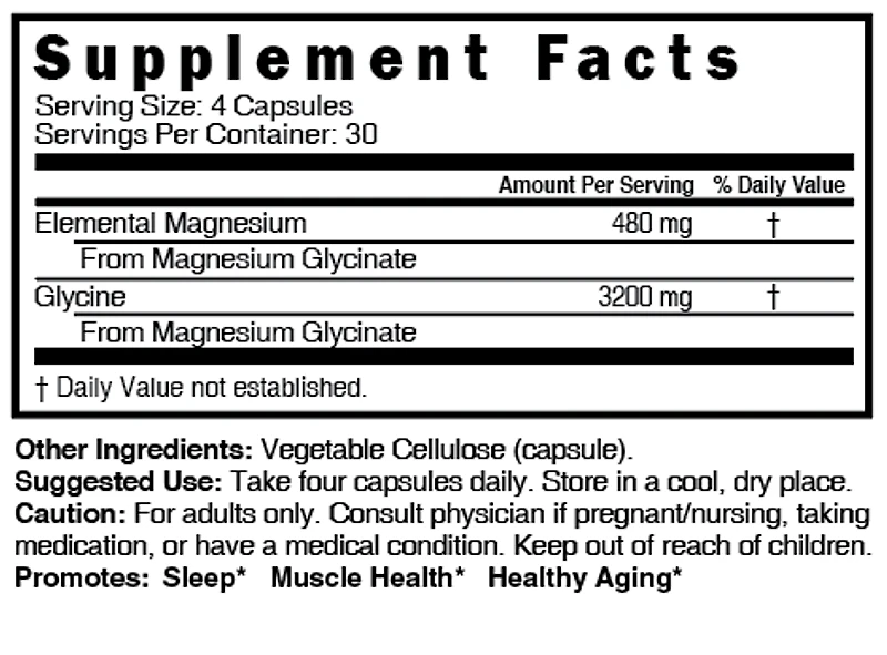 Magnesium Glycinate 480mg