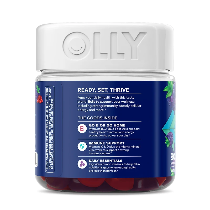 OLLY Men's Multivitamin Blackberry Blitz Gummies