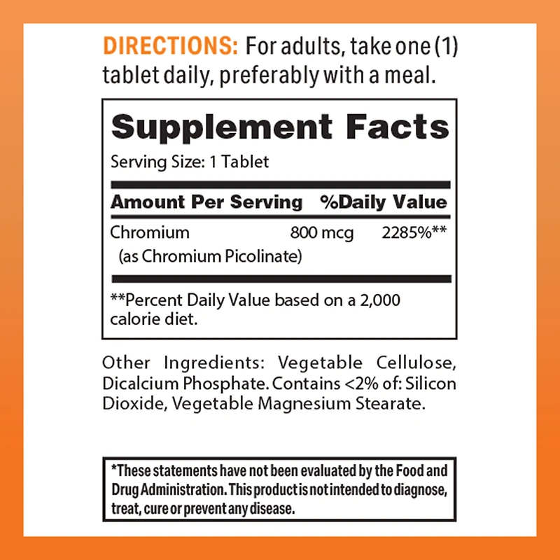 Mega Chromium Picolinate 800 mcg.