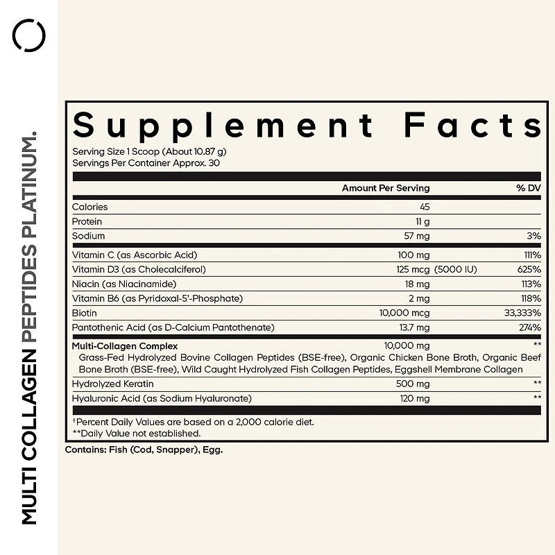 Platinum Multi Collagen Peptides Powder