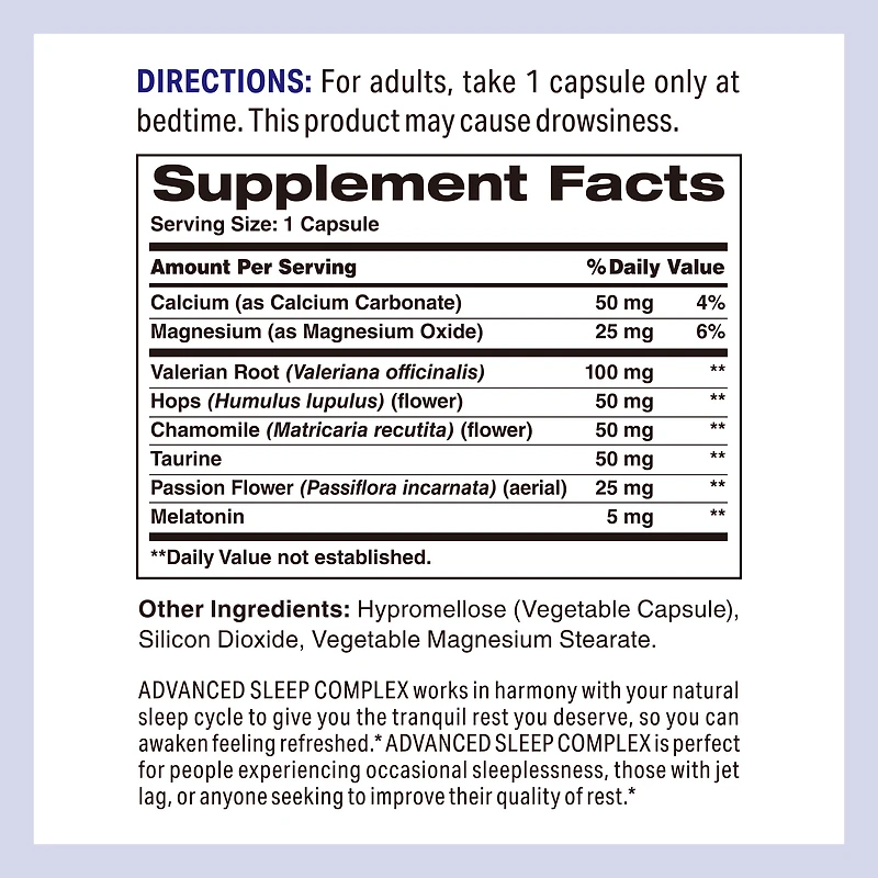 Advanced Sleep Complex 100 Rapid Release Capsules