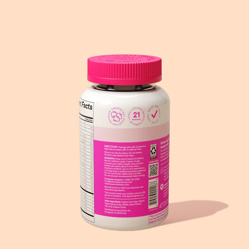 Smarty Pants Teen Girl Plus Multi & Omegas 