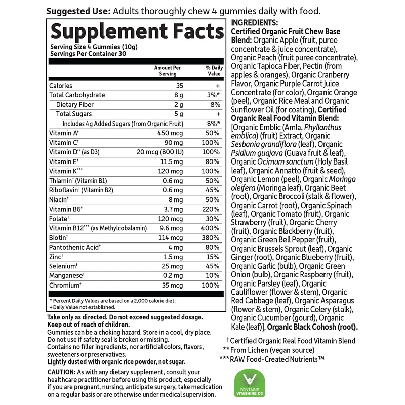 mykind Organics Organic Fruit Gummies - Women's Multi 40+ - Organic Berry