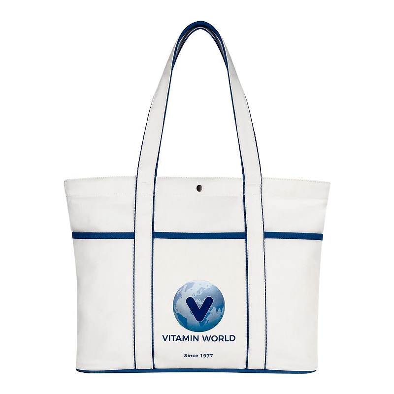 VW Beige Canvas Tote Bag