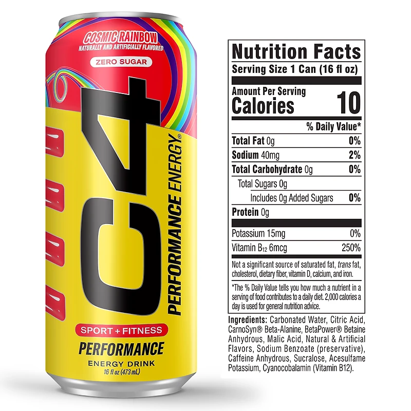 C4 Energy Carbonated Cosmic Rainbow 16oz