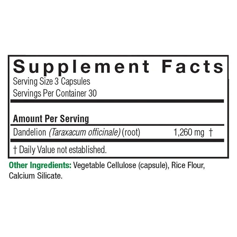 Nature's Answer Dandelion Root Extract