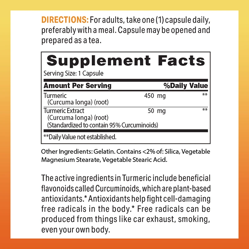 Turmeric Curcumin 500MG 90 Rapid Release Capsules