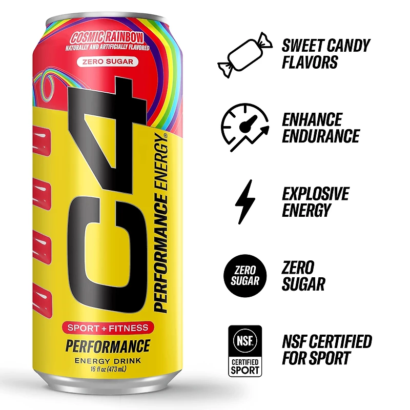 C4 Energy Carbonated Cosmic Rainbow 16oz