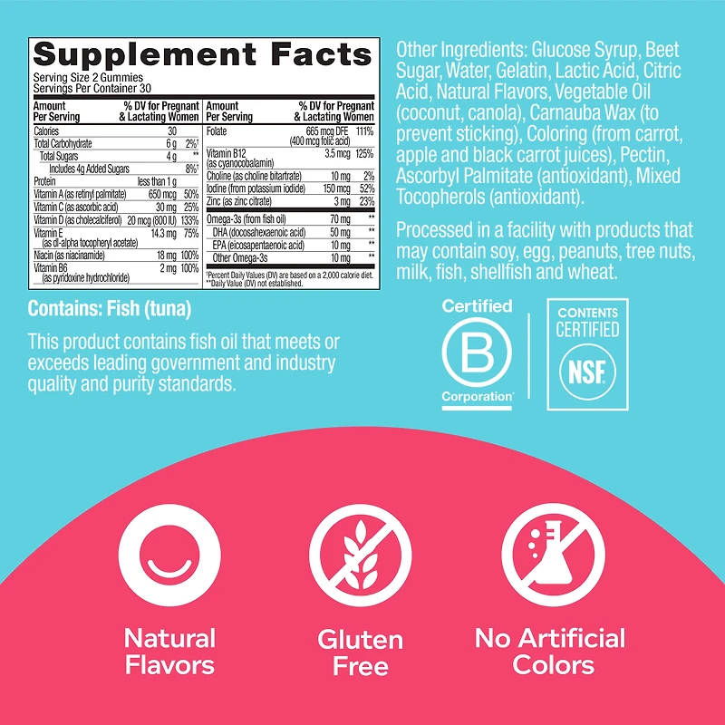 OLLY Essential Prenatal Multivitamin Vibrant Citrus