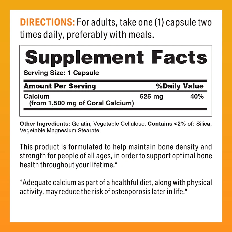 Coral Calcium 1500 mg.