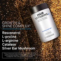 Codeage Hair Vitamins 10000 mcg Biotin, Keratin, Collagen, 120 Caps