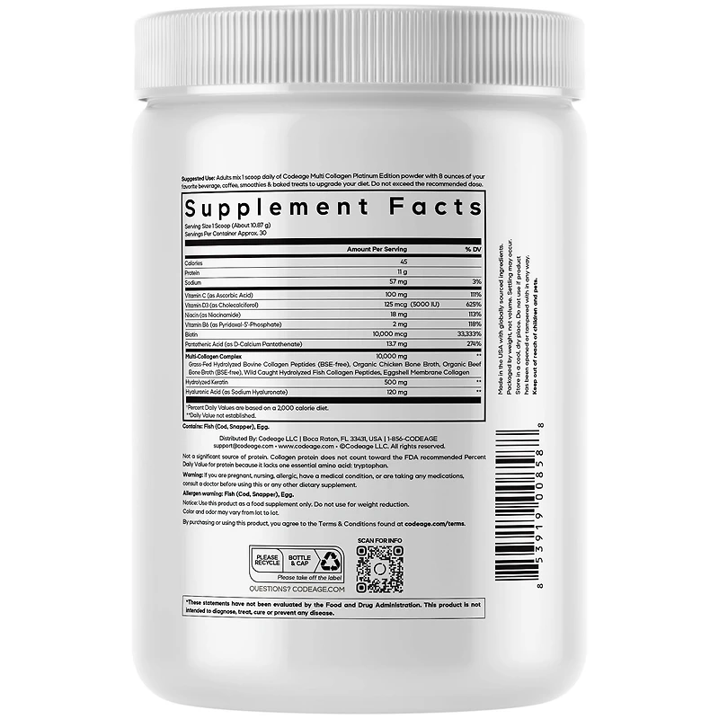 Platinum Multi Collagen Peptides Powder
