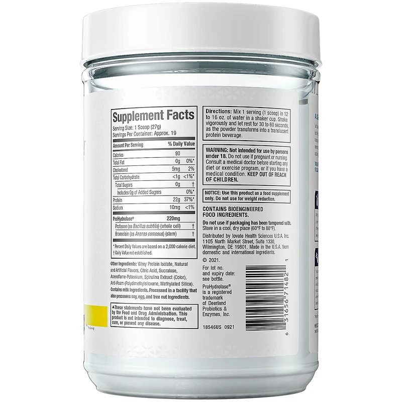 Iso Whey Clear Ultra-Pure Protein Isolate Lemon Berry