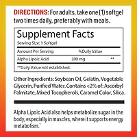 Alpha Lipoic Acid 300 mg.