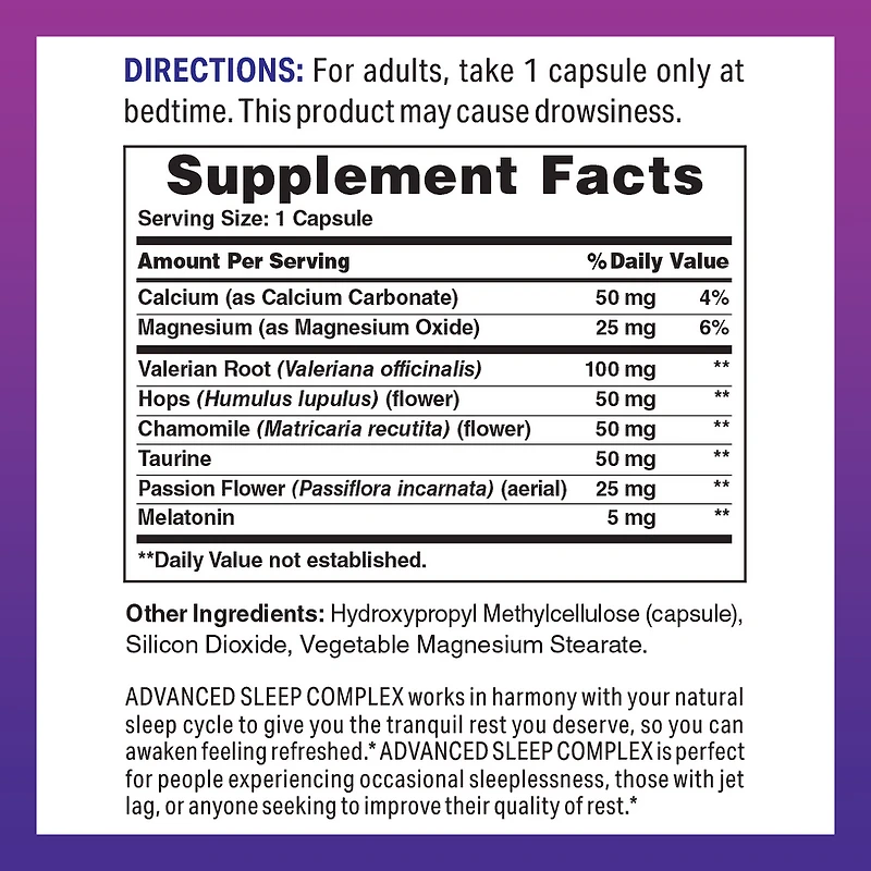 Advanced Sleep Complex 100 Rapid Release Capsules