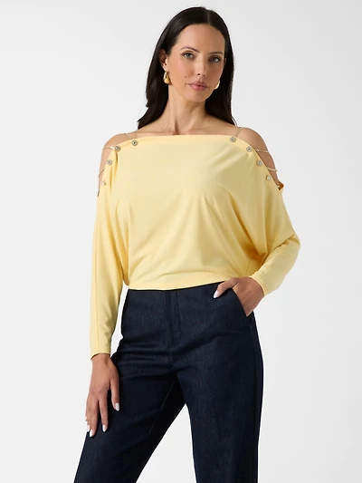 Eco Adri Off-the-Shoulder Crystal Top