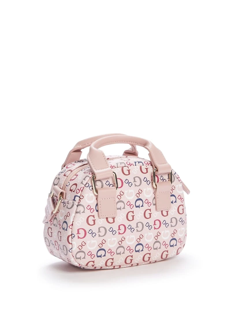 Mini Faux-Leather Logo Satchel