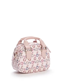 Mini Faux-Leather Logo Satchel