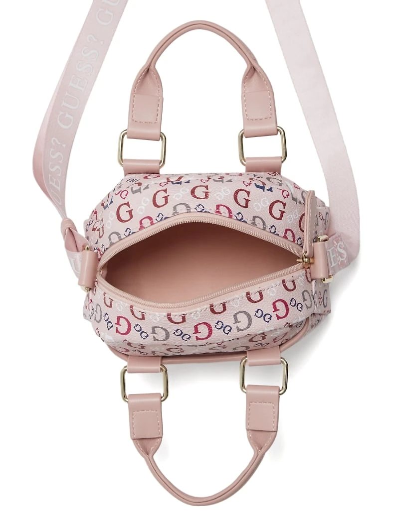 Mini Faux-Leather Logo Satchel