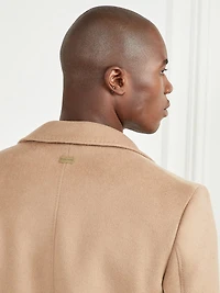 Single Breasted Wool-Blend Coat