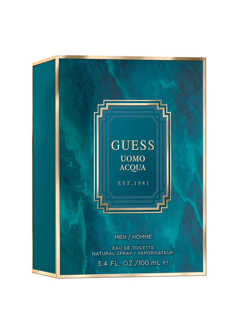 GUESS Uomo Acqua Eau de Toilette, 3.4 oz
