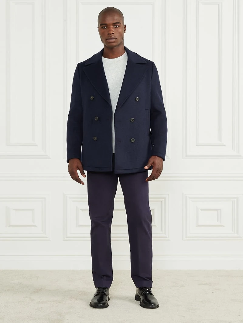 Notched Wool-Blend Peacoat