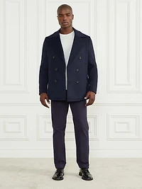 Notched Wool-Blend Peacoat