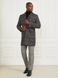 Single Breasted Wool-Blend Coat