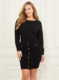 Hermione Boat-Neck Sweater Dress