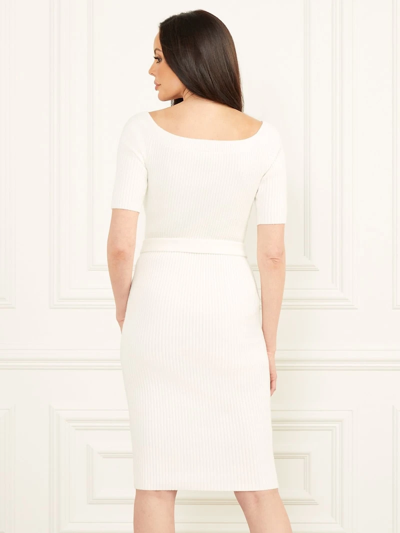 Cho Boat-Neck Sweater Dress