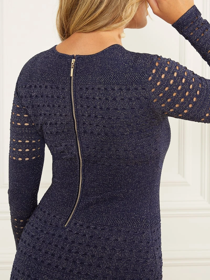 Henley Long-Sleeve Sweater Dress