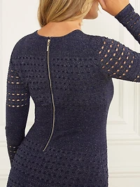 Henley Long-Sleeve Sweater Dress