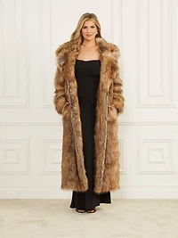 Stephanie Long Faux-Fur Coat
