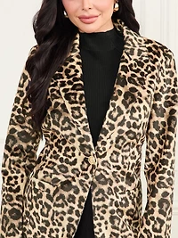 Pamela Printed Velvet Blazer