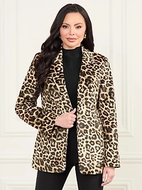 Pamela Printed Velvet Blazer