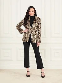 Pamela Printed Velvet Blazer