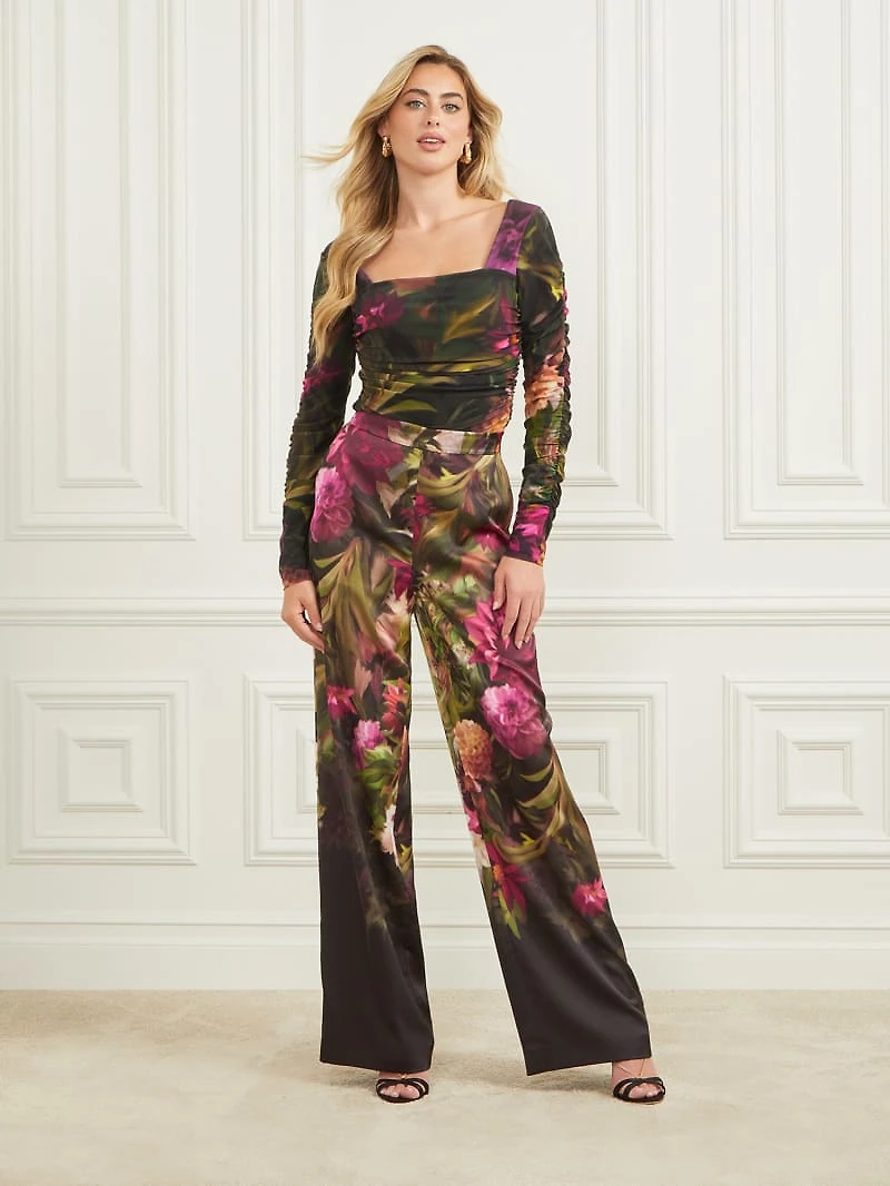 Sandy Printed Gathered Top