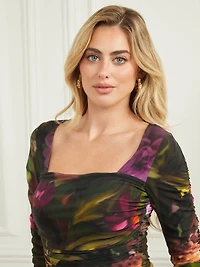 Sandy Printed Gathered Top