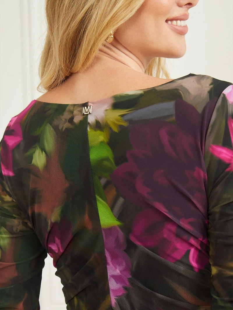 Sandy Printed Gathered Top