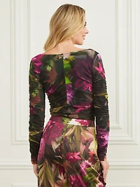 Sandy Printed Gathered Top