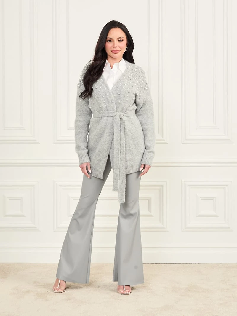 Sibilla Belted Embellished Cardigan